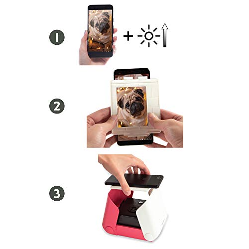 KiiPix Portable Portable Printer and Photo Scanner Compatible with FUJIFILM Instax Mini Film, Black