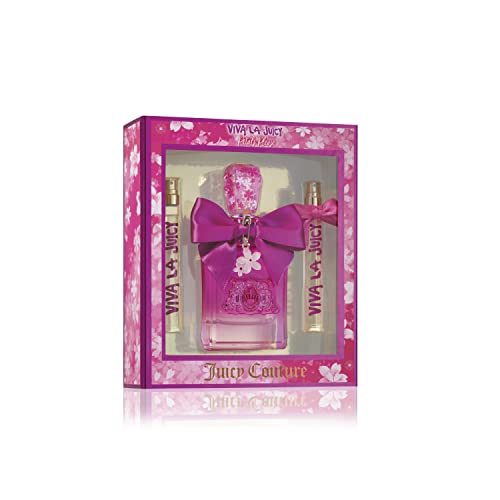 Juicy Couture Viva La Juicy Petals Please 3 Piece Fragrance Gift Set, Perfume for Women