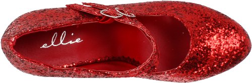 Ellie Shoes Women's 421-Jane-G Maryjane Pump,Red Glitter,10 M US