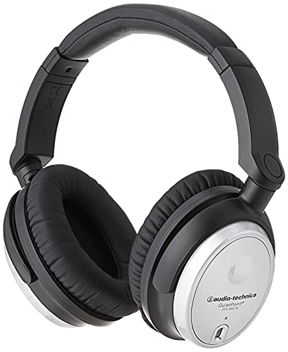 Audio-Technica ATH-ANC7b-SViS QuietPoint Noise-Cancelling Headphones with In-Line Mic and Control