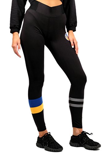 Ultra Game NBA Golden State Warriors Womens Leggings Perimeter Fitness Sport Yoga Pants, Black, Small