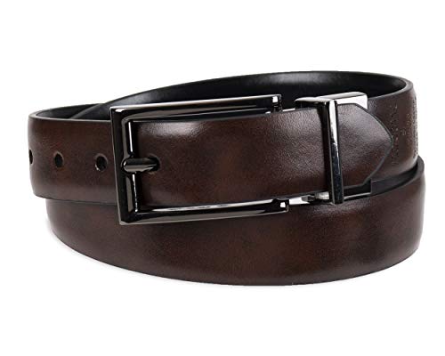 Dockers Boys' Reversible Casual Belts, Black/Brown Dress, Small