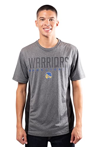 Ultra Game NBA Golden State Warriors Mens Active Tee Shirt, Charcoal Heather, X-Large