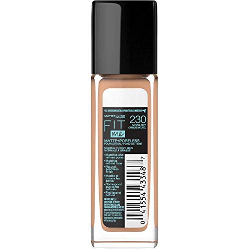 Maybelline Fit Me Matte + Poreless Liquid Oil-Free Foundation Makeup, Natural Buff, 1 fl; oz