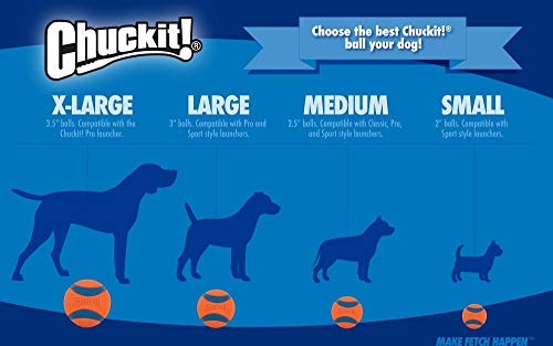 Chuckit! Max Glow Ball Dog Toy, Extra Large (3.5 Inch Diameter) for dogs 100+ lbs, Pack of 17