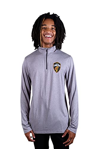 Ultra Game NBA Men's Quarter Zip Long Sleeve Pullover T-Shirt