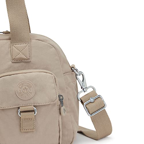 Kipling Womens Women's Cool Defea Bag, Organize Accessories, Adjustable Strap, Nylon Travel Shoulder Bag, Golden Tan, 13 L x 9.5 H 7.5 D US