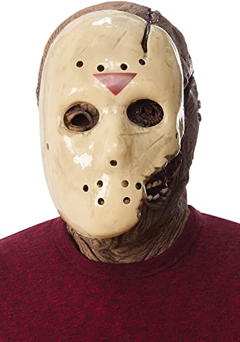 Rubie's mens Friday the 13th Part 7 New Blood Jason Voorhees Deluxe Overhead Costume Mask, Gray, One Size US