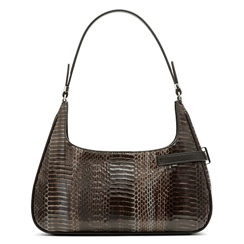 Calvin Klein Jade Top Zip Shoulder Bag, Black Python,One Size