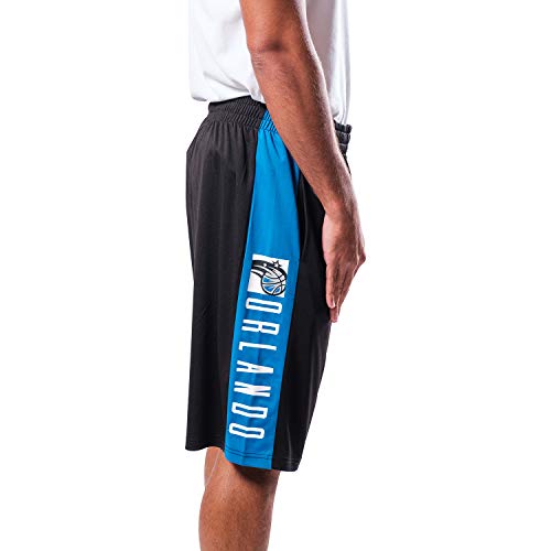 Ultra Game NBA Orlando Magic Mens Mesh Basketball Shorts, Black, Small
