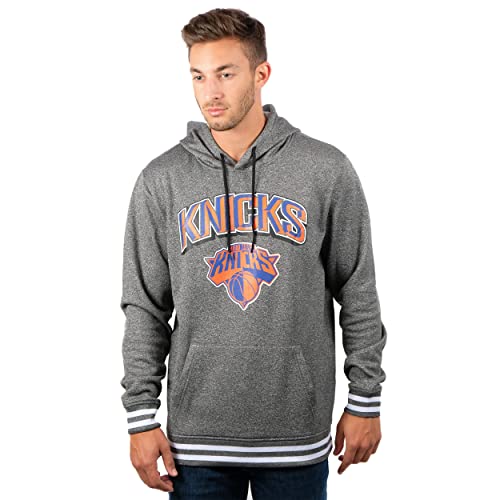 Ultra Game NBA Men's Soft Fleece Hoodie Sweatshirt Heather Gray Small