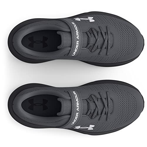 Under Armour Boy's Surge 3 Alternate Closure Sneaker, (103) Pitch Gray/Jet Gray/White, 2.5 Little Kid