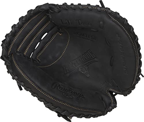 Rawlings Renegade Series 31.5' CM 1-Piece Web Youth Catchers Mitt Left Hand Throw, Black Red