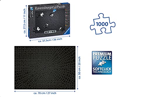 Ravensburger Krypt Black 15260 736 Piece Puzzle for Adults, Every Piece is Unique, Softclick Technology Means Pieces Fit Together Perfectly,27' x 20'