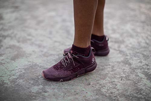 Salomon Predict SOC Running Shoes for Women, Flint/Wine Tasting/Brick Dust, 5