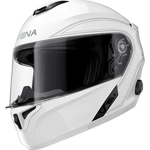 Sena Outrush Modular Smart Helmet (Gloss White, Small) (OUTRUSH-GW00S)