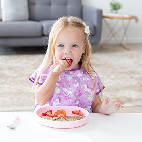 Bumkins Bibs, Baby and Toddler Bibs, Bibs for Girls and Boys, Large for 1-3 Years, Short Sleeve Bib for Kids, Mess Proof Lightweight Waterproof Fabric Bib