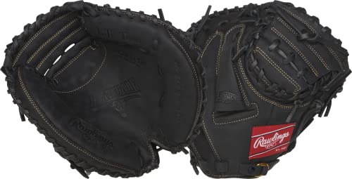 Rawlings Renegade Series 31.5' CM 1-Piece Web Youth Catchers Mitt Left Hand Throw, Black Red