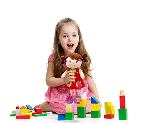 Linzy Plush 16' Educational Plush Doll, Adorable Plush Doll Comes with a Removable Outfit Packed with Closures-Perfect for Testing a Little One's Problem Solving and Motor Skills