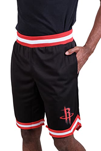 Ultra Game NBA Houston Rockets Mens Woven Basketball Shorts, Team Color, X-Large