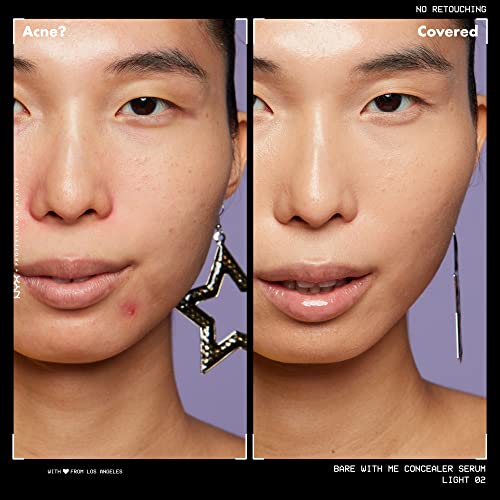 NYX PROFESSIONAL MAKEUP Bare With Me Concealer Serum, Up To 24Hr Hydration - Light