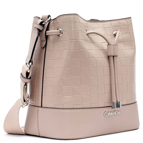 Calvin Klein Gabrianna Novelty Bucket Shoulder Bag, Goat Woven