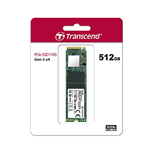 Transcend 512GB Nvme PCIe Gen3 X4 MTE110S M.2 SSD Solid State Drive TS512GMTE110S