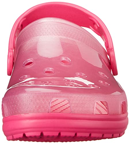 Crocs Unisex Men's and Women's Classic Translucent Clog, Candy Pink, 8 US