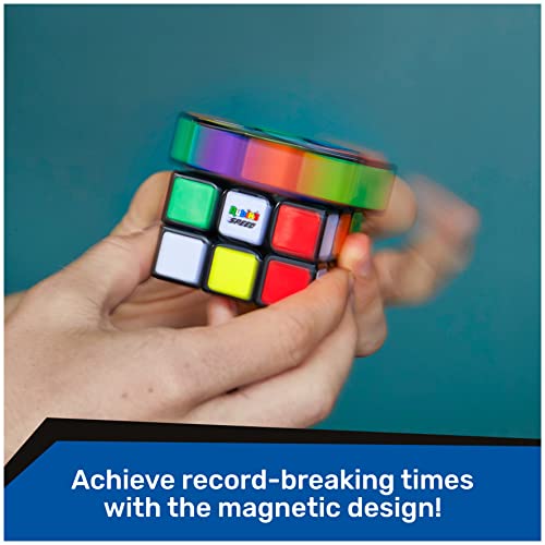 Rubik’s Cube, 3x3 Magnetic Speed Cube, Super Fast Problem-Solving Challenging Retro Fidget Toy Travel Brain Teaser, for Adults and Kids Ages 8 and up