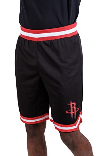 Ultra Game NBA Houston Rockets Mens Woven Basketball Shorts, Team Color, XX-Large