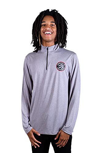 Ultra Game NBA Men's Quarter Zip Long Sleeve Pullover T-Shirt