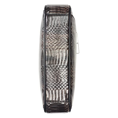 Calvin Klein Jade Top Zip Shoulder Bag, Black Python,One Size