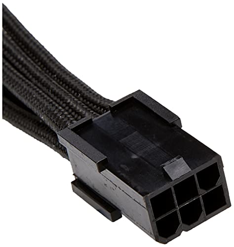 Silverstone Tek Sleeved Extension Power Supply Cable with 1 x 6-Pin to PCI-E 6-Pin Connector (PP07-IDE6B)
