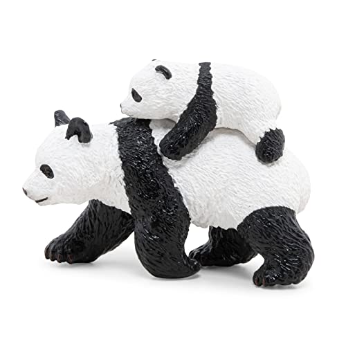 Papo -hand-painted - figurine -Wild animal kingdom - Panda And Baby Panda -50071 -Collectible - For Children - Suitable for Boys and Girls- From 3 years old