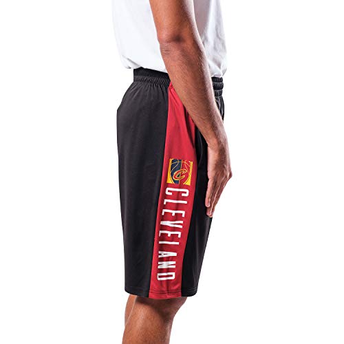 Ultra Game NBA Cleveland Cavaliers Mens Mesh Basketball Shorts, Black, Small