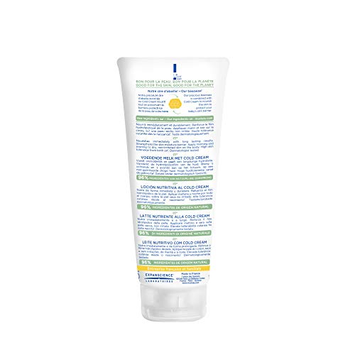 Mustela Baby Nourishing Lotion â€“ Daily Body Lotion for Dry Skin - with Natural Avocado, Cold Cream and Beeswax - 6.76 fl. oz. (Pack of 1)
