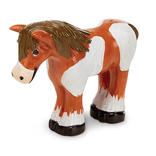 Melissa and Doug Created by Me! Horse Figurines Craft Kit (2 Resin Horses, 6 Paints, Paintbrush)