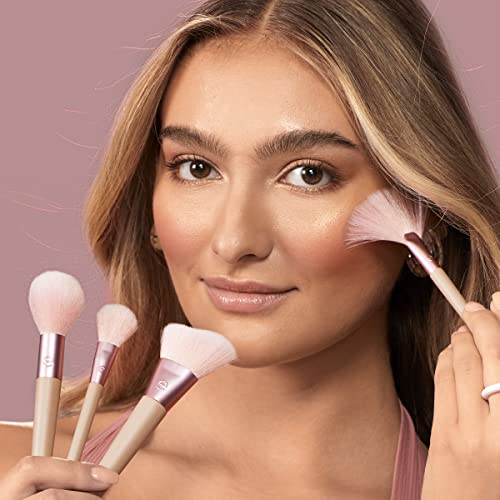 EcoTools Elements Limited Edition Wind-Kissed Professional Makeup Brush Set, For Bronzer, Blush, or Highlighter, Ecofriendly Makeup Brushes for Liquid, Cream, or Powder Products, Vegan, 4 Piece Set