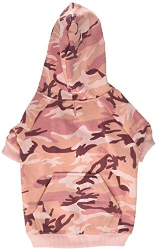 Casual Canine Camo Hoodie for Dogs, 13' Medium, Pink
