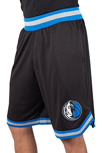Ultra Game NBA Dallas Mavericks Mens Woven Basketball Shorts, Team Color, Large