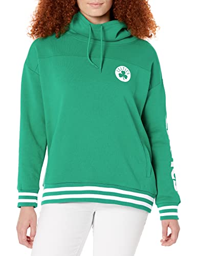 Ultra Game NBA Boston Celtics Womens Quarter Zip Fleece Pullover Sweatshirt with Zipper, Team Color, Medium