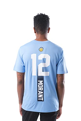 Ultra Game NBA Memphis Grizzlies - Ja Morant Mens Active Tee Shirt, Team Color, X-Large