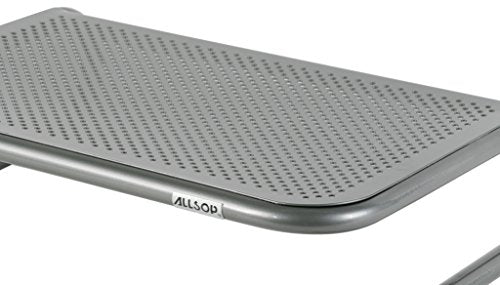 Allsop Metal Art Jr. Monitor Stand, 14-Inch wide platform holds 40 lbs with keyboard storage space - Pewter (27021)