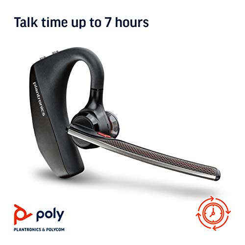 Plantronics - Voyager 5200 UC (Poly) - Bluetooth Single-Ear (Monaural) Headset - USB-A Compatible to connect to your PC and/or Mac - Works with Teams, Zoom and more - Noise Canceling