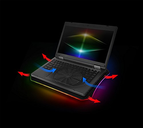 Thermaltake Massive 20 RGB Steel Mesh Panel Single 200mm Fan 10'‐19' Laptop Notebook Cooling Pad CL‐N014‐PL20SW‐A