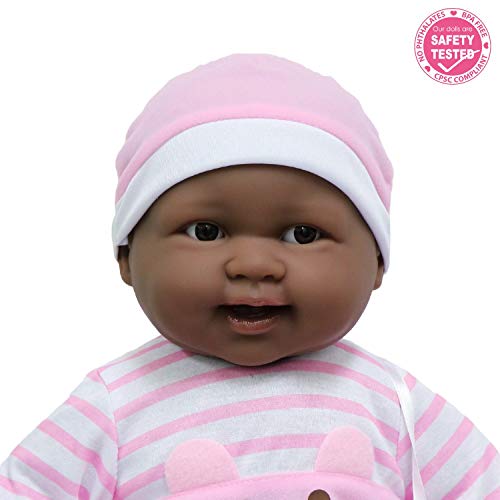 JC Toys ‘Lots to Cuddle Babies’ African American 20-Inch Purple Soft Body Baby Doll and Accessories Designed by Berenguer