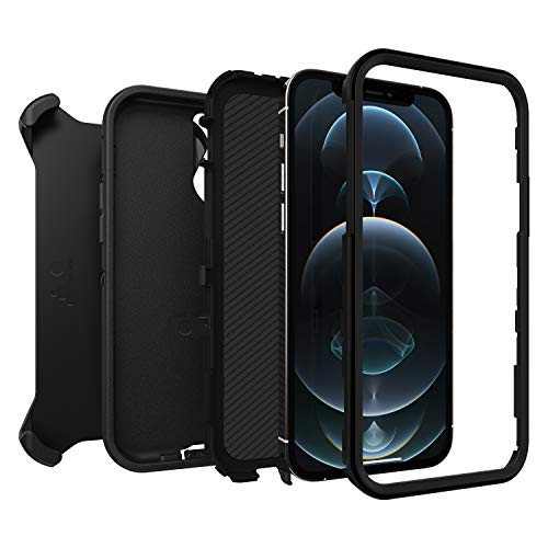 OtterBox Defender Series SCREENLESS Case for iPhone 12/PRO - Single Unit Ships in Polybag, Ideal for Business Customers - Black