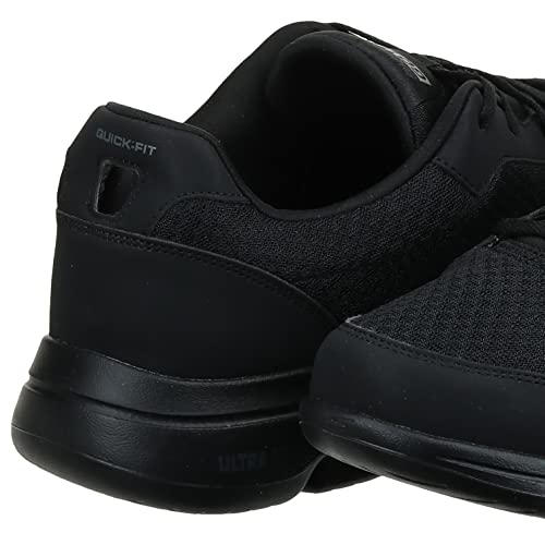 Skechers mens Gowalk 5 Qualify - Athletic Mesh Lace Up Performance Walking Shoe Sneaker, Black, 11 US