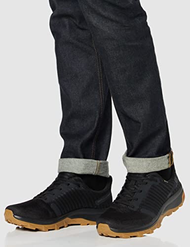 Salomon Outbound Prism Gore-TEX Hiking Boots for Men, Black/Black/Gum1a, 9.5