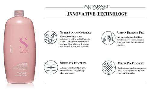 Alfaparf Milano Semi Di Lino Moisture Nutritive Sulfate Free Shampoo for Dry Hair - Paraben and Paraffin Free - Safe on Color Treated Hair - Professional Salon Quality, 33.8 Fl Oz